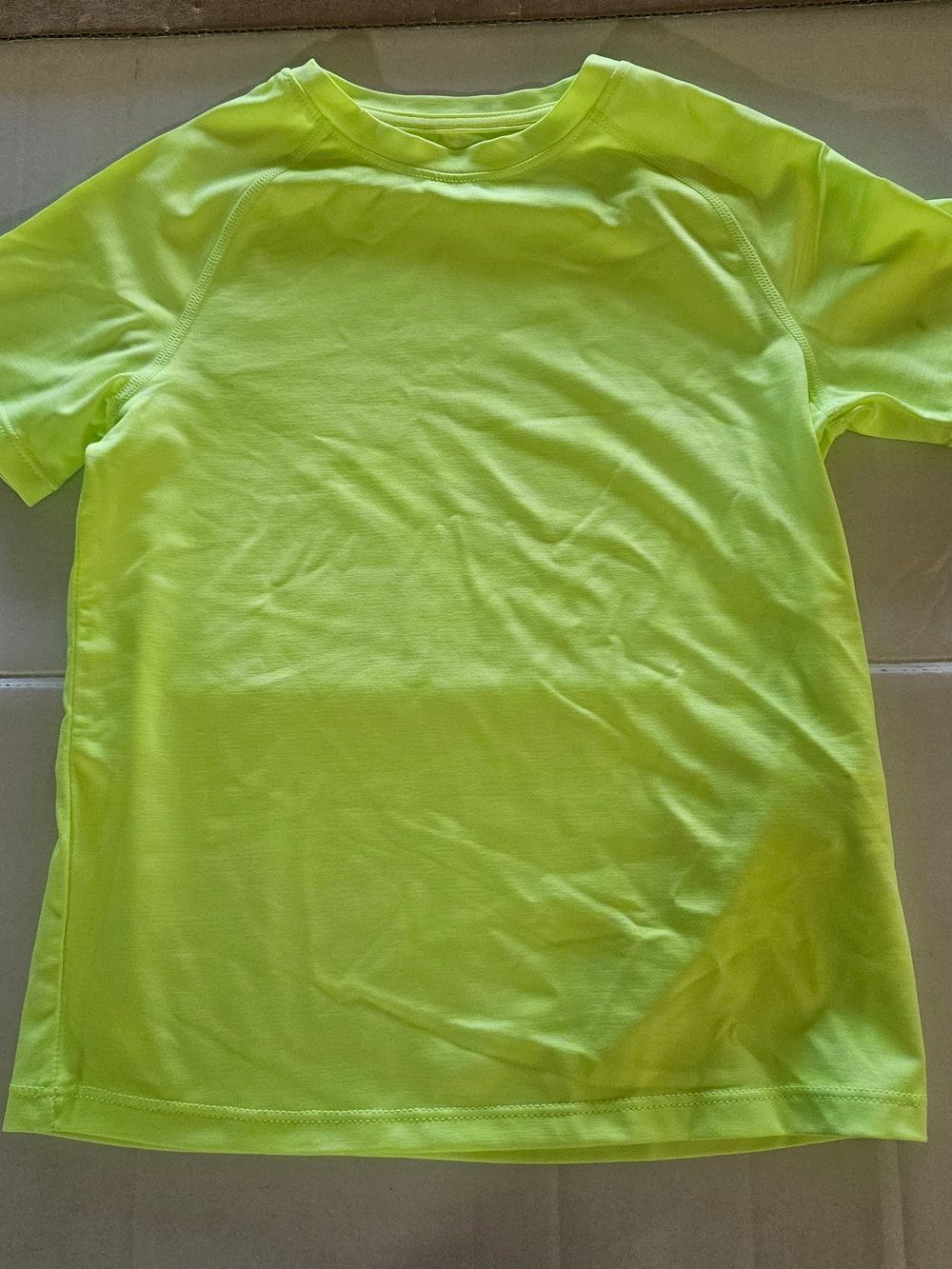 Kids Neon Yellow Active Short Sleeve Shirt-XS